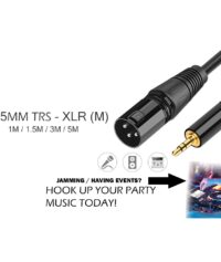 3.5mm TRS Male to XLR Male Stereo Audio Cable (1m | 1.5m | 3m | 5m)