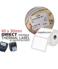 Mini Blank Direct Thermal Labels 40 x 30mm | 5 Rolls x 200pcs