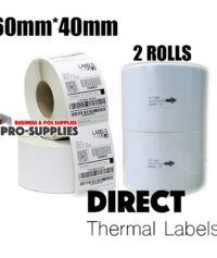 Blank Direct Thermal Labels 60mm x 40mm | 2 Rolls x 950pcs