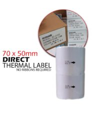Blank Thermal Labels [DIRECT] 70mm x 50mm | 2 Rolls x 750pcs
