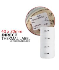 Blank Direct Thermal Labels 40mm x 30mm | 4 Rolls x 800pcs