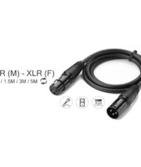XLR Male to Female Audio Microphone Cable (1m | 1.5m | 3m | 5m)